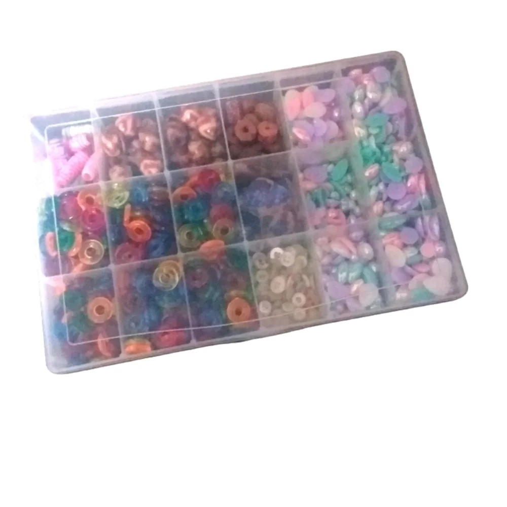 Assortment of Beads/Buttons with Storage Box